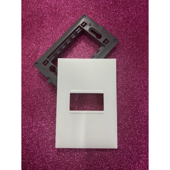 Placa P/1 Modulo Horizontal 4x2 -  Pial Plus + Branco